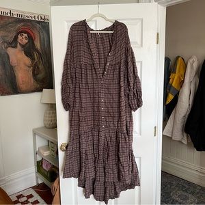 Free People Edie Maxi Dress in Horseshoe, Size Medium